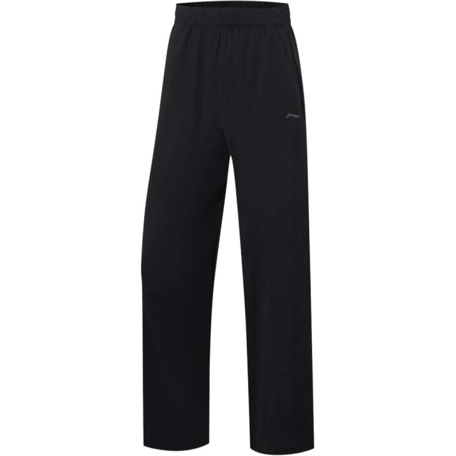 Li-Ning Li Ning Fitness Series Knitted Sweatpants Women's Black Moderate Straight Fit Pants
