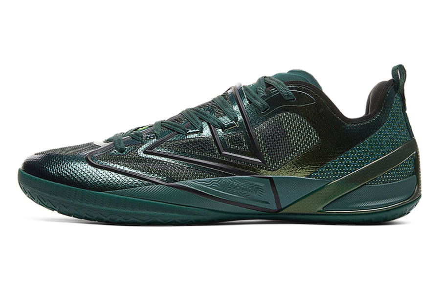 PEAK Low top Basketball Shoes Men's Black Olive Green