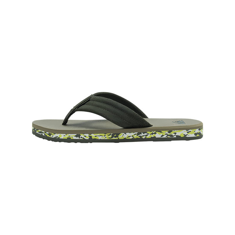 Quiksilver EVA Slip Resistant Abrasion Resistant Flip Flops Unisex Olive Green