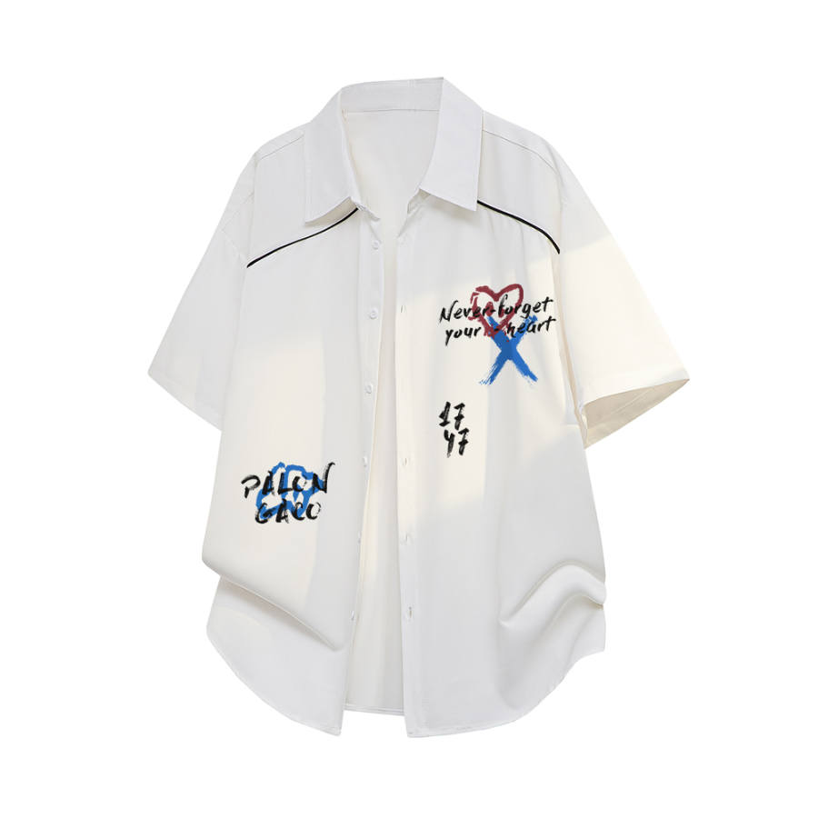 PAL ONGACO Shirts Unisex Lapel Thin Straight Fit