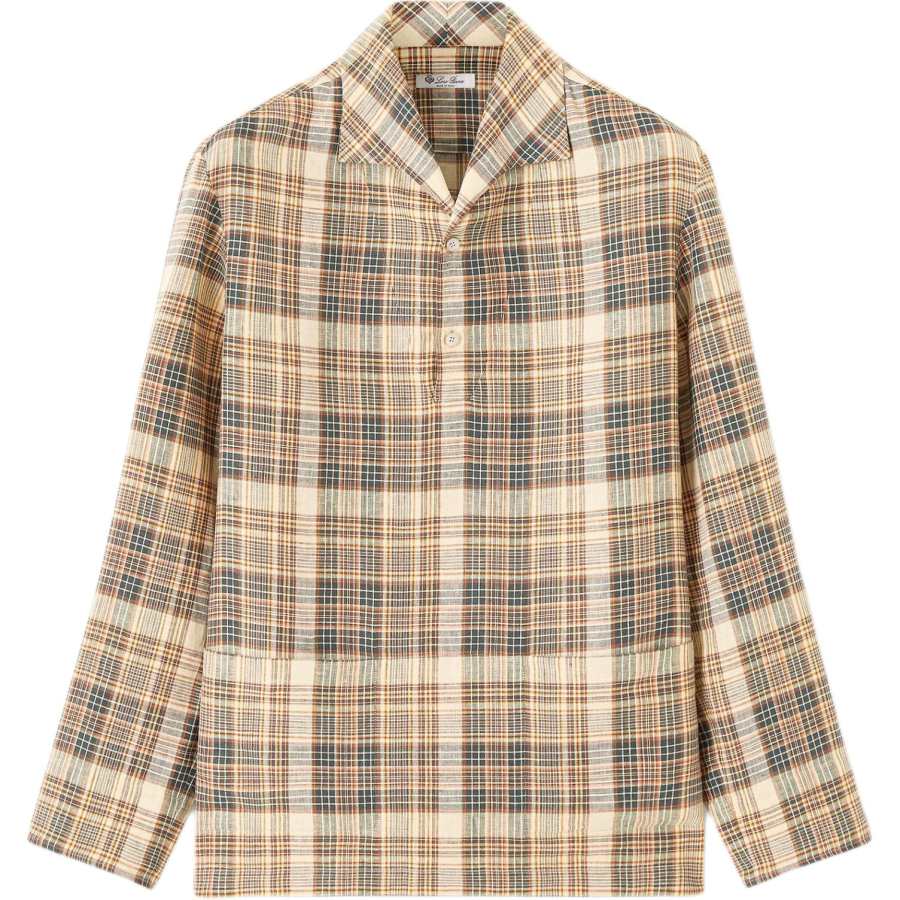 Loro Piana Polo Shirts Men's Rustic Brown Blend Polo Collar Moderate Straight Fit