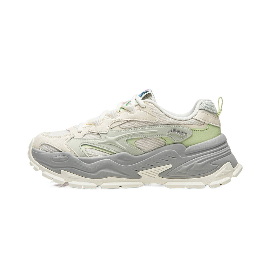 Li-Ning Li Ning Casual Shoes Women's Low Top Ecru/Tale Green/White Sage Green