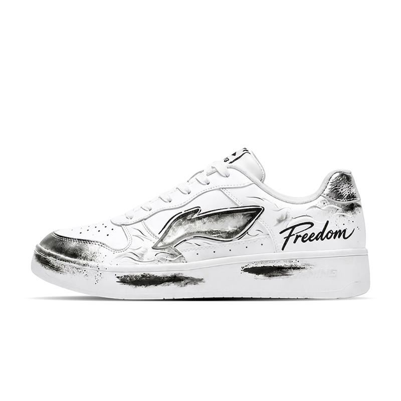 Li-Ning Li Ning Floating Boat Skateboard Shoes Unisex Low Top White/Black/Gray