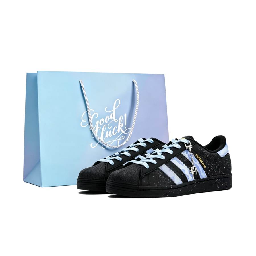 Adidas Originals SUPERSTAR Dull Blue Starlight, Shopping Bag Leather