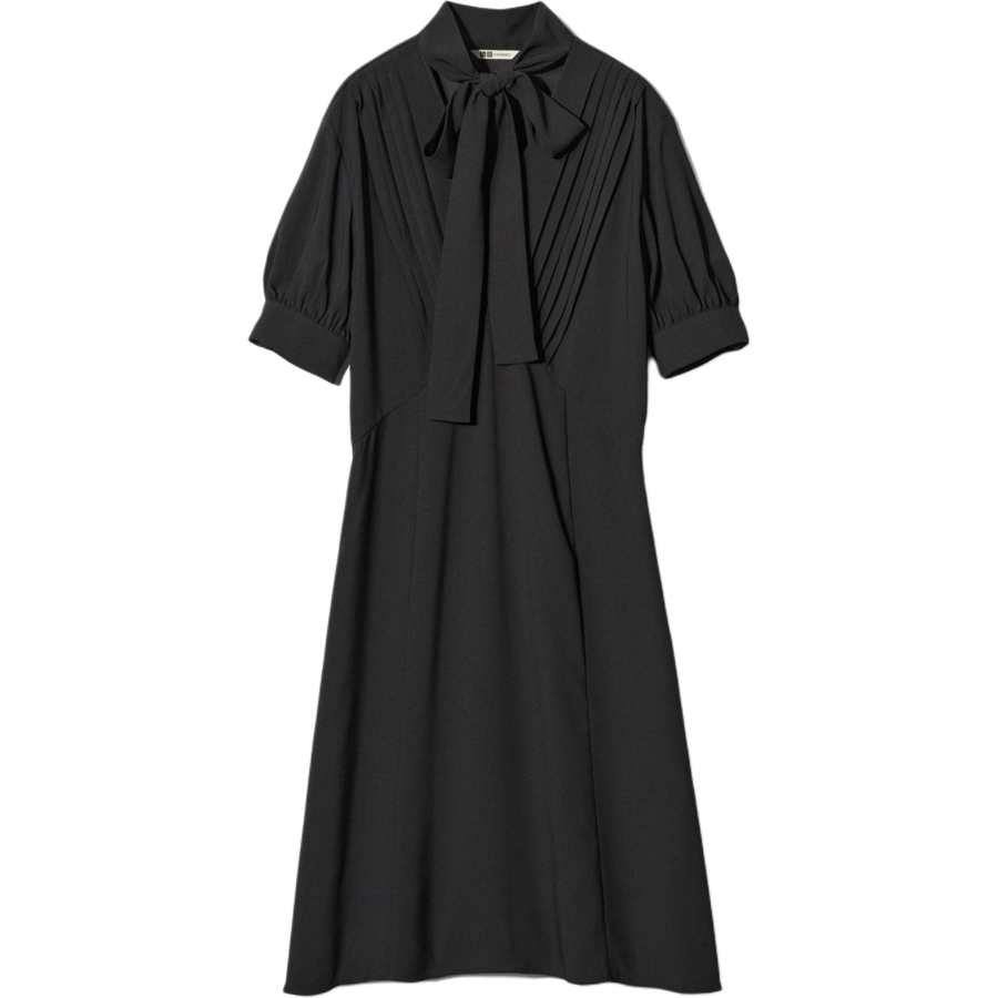 UNIQLO Francesco Risso Short Sleeved Dresses Women's Black Moderate
