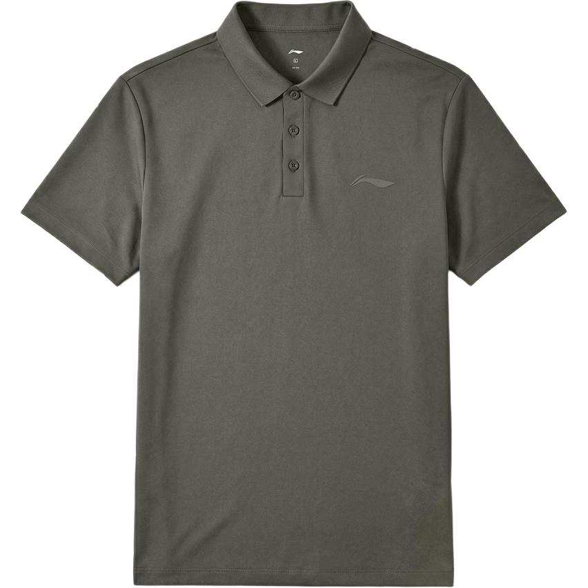 Li-Ning Li Ning Polo Shirts Men's Snail Smoky Green Polo Collar Moderate Straight Fit