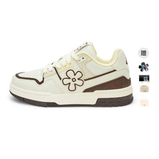 WE FLOWER Little Flower Shoes X Artist Collaboration Collection Abrasion Resistant Low top Platform Skateboard Shoes