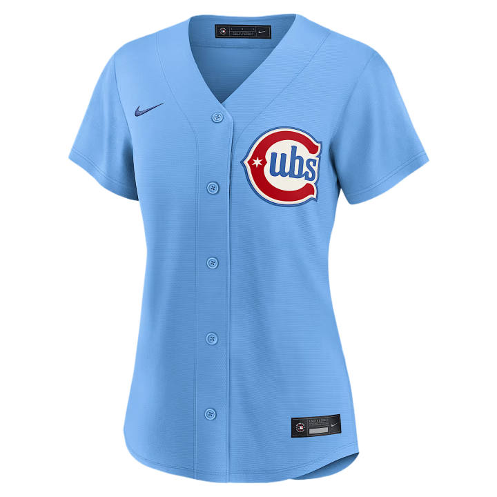Nike Nike X MLB Sportswear Women's Light Blue V Neck Moderate