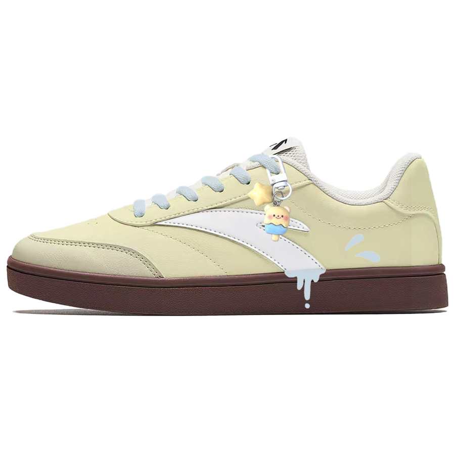ANTA Active Skateboard Shoes Women's Low Top Yellow, White