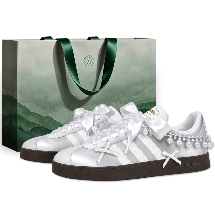 Adidas Adidas Vl Court Classic Skateboard Shoes Unisex Low Top Silver