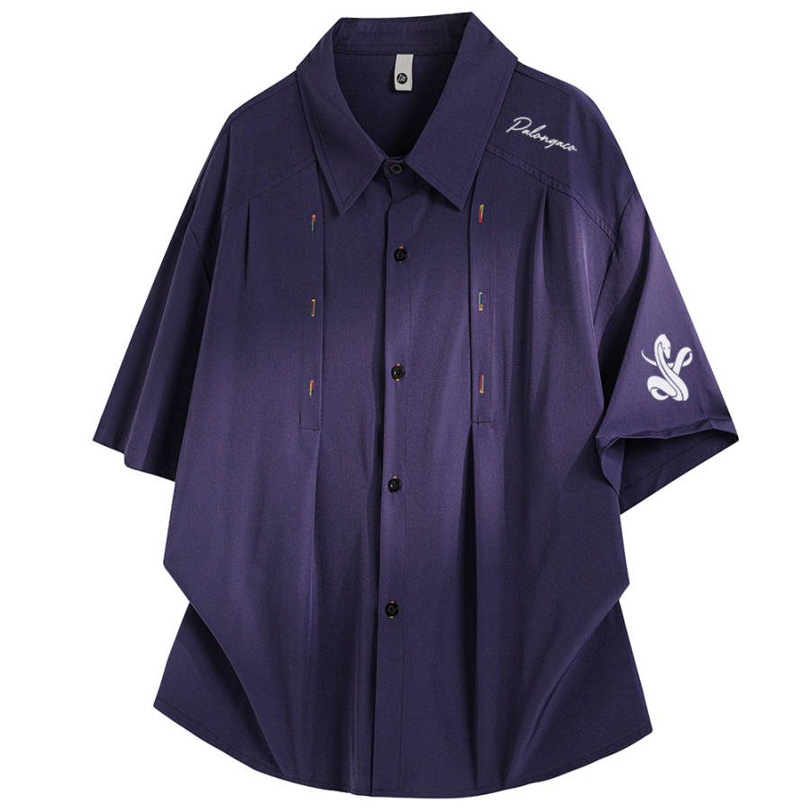 PAL ONGACO Shirts Unisex Lapel Moderate Straight Fit