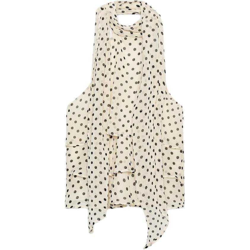 ZARA Tank Tops Women's Nude/Black Other