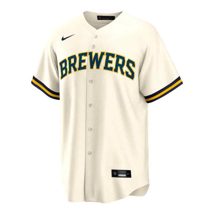 Nike Nike Milwaukee Brewers Sportswear Men's Cream V Neck Moderate