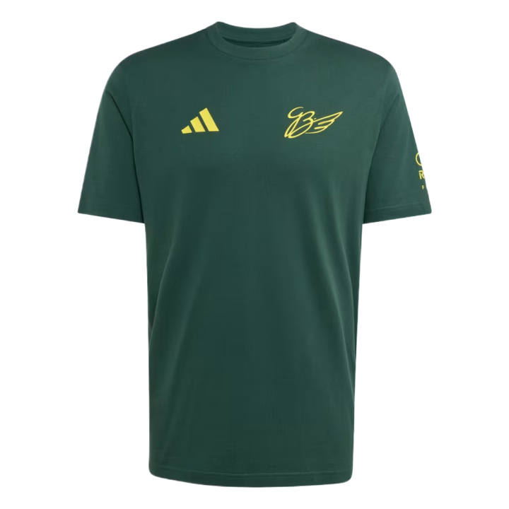 Adidas Adidas T Shirts Men's Mineral Green Crew Neck Moderate