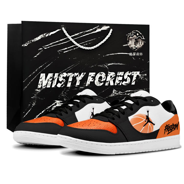 Jordan Jordan COURT CONNECT Skateboard Shoes Men's Low Top Black Orange
