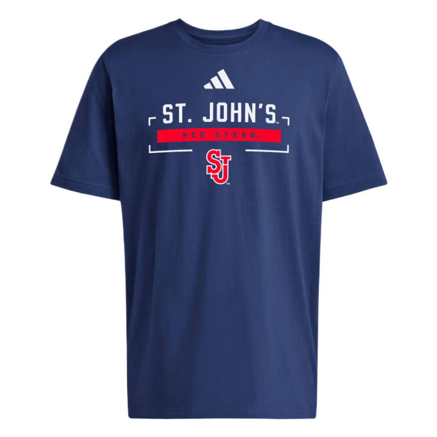 Adidas Adidas T Shirts Men's Marine Blue/NCAA Stj 44v Crew Neck Moderate