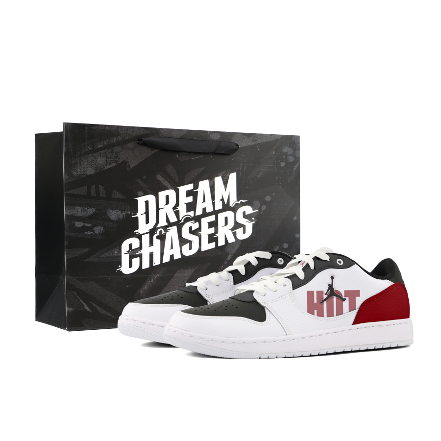 Jordan Jordan COURT CONNECT Skateboard Shoes Men's Low Top Black/White/Red