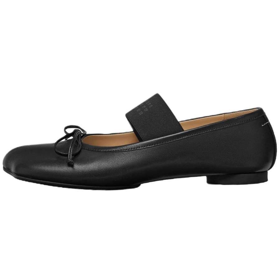 MM6 Maison Margiela Anatomic Flat Mary Jane Shoes 1cm Women's Black