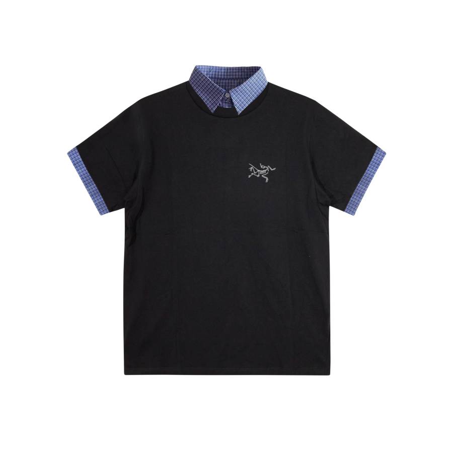 Arcteryx KRAGG T Shirts Men's Black/Black Crew Neck Moderate