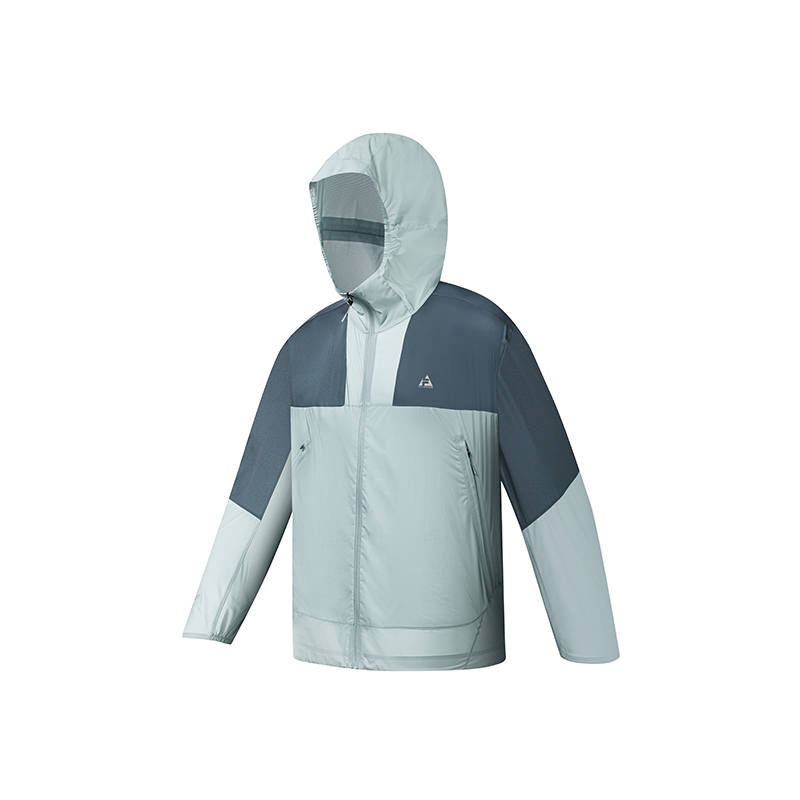 FILA EXPLORE Jackets Men's Elegant Stone Gray Hooded Non Detachable Moderate Straight Fit