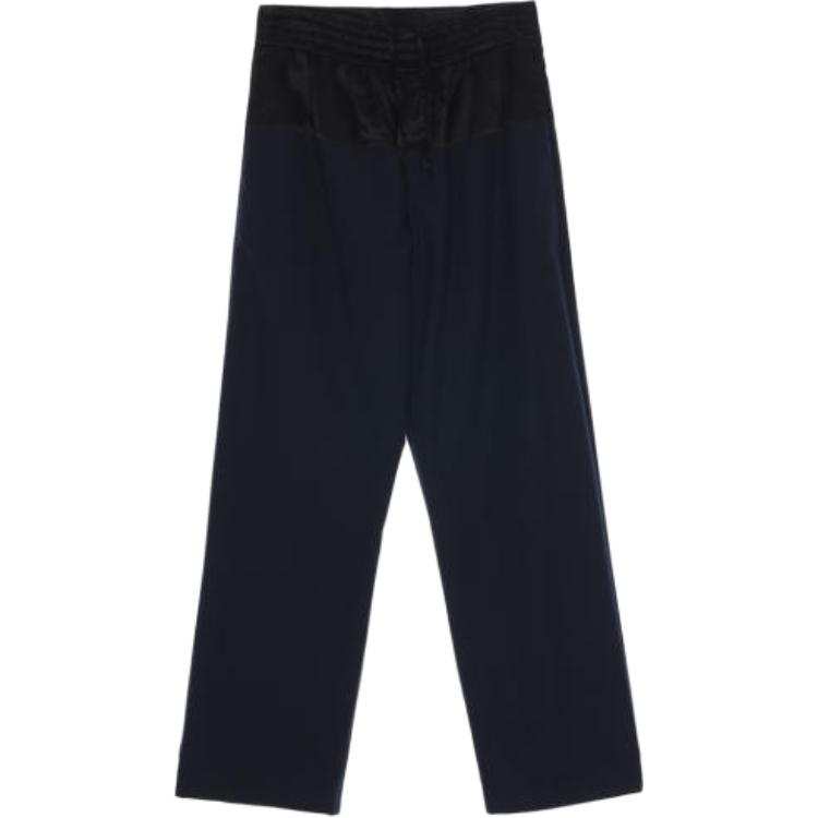 DRIES VAN NOTEN Casual Pants Men's Sea Blue Moderate Wide Leg Pants