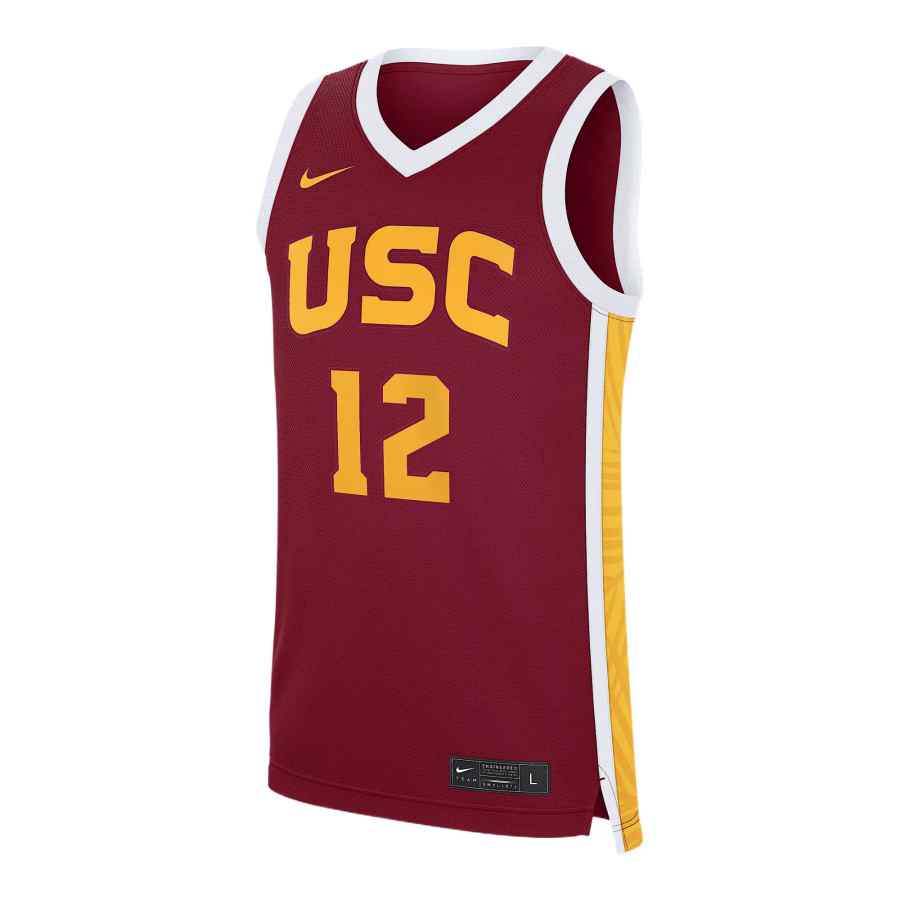 Nike Nike USC Basketball Jerseys Women's Dark Red V Neck Moderate