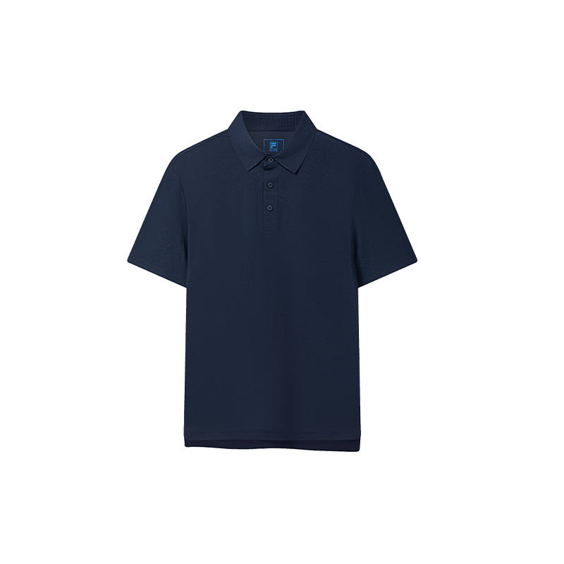 FILA BLUE Polo Shirts Men's Gemstone Dark Blue Polo Collar Moderate Straight Fit