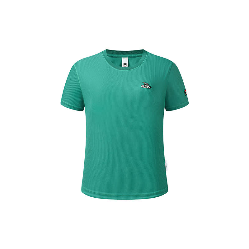 FILA Tennis T Shirts Women's Magic Green Crew Neck Moderate Other