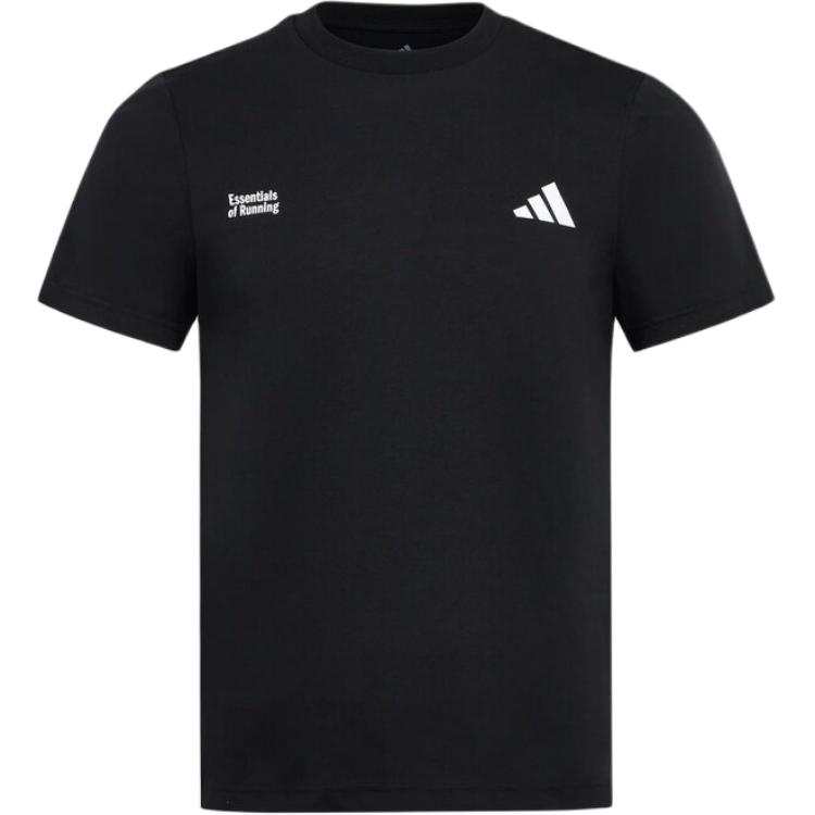 Adidas Adidas T Shirts Men's Black Crew Neck Moderate Straight Fit