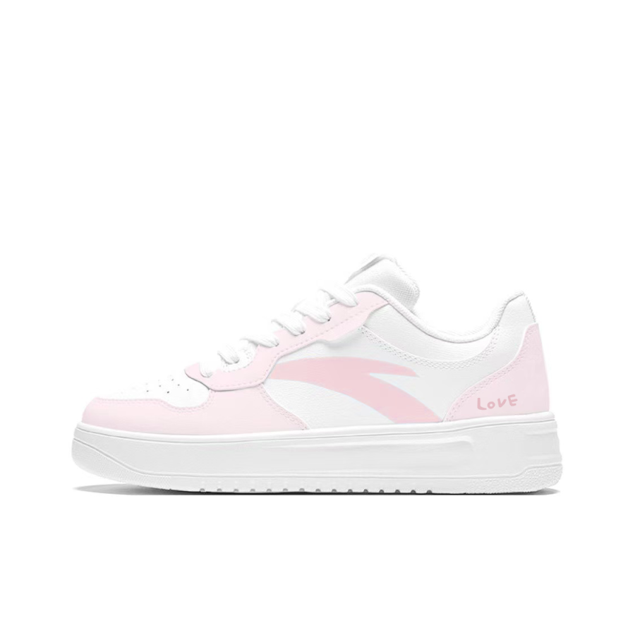 ANTA Easy Skateboard Shoes Women's Low Top Pink