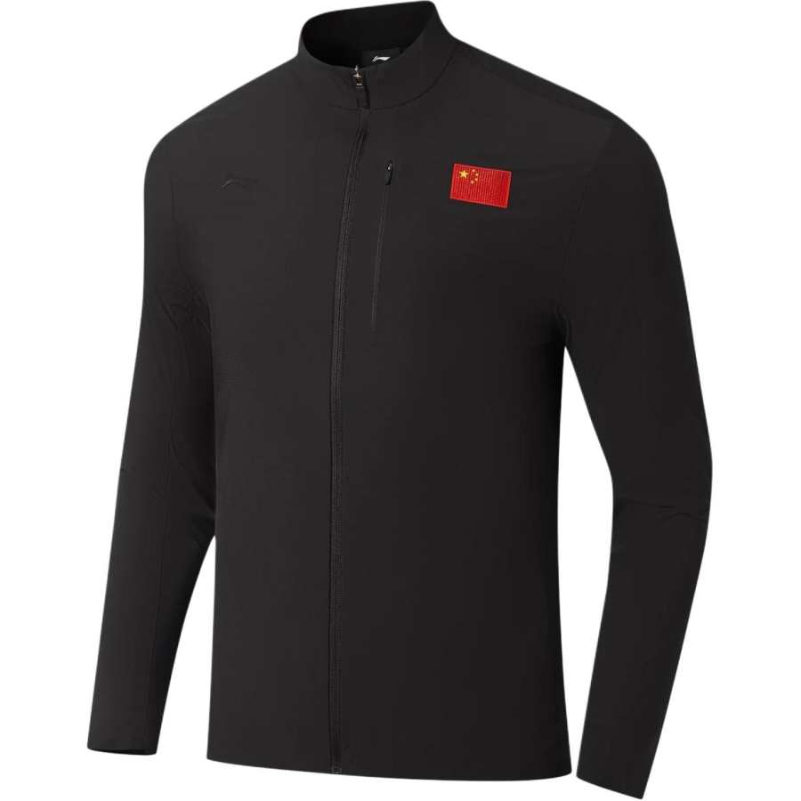 Li-Ning Li Ning Qingmu Jackets Men's Black Stand Collar Moderate Straight Fit