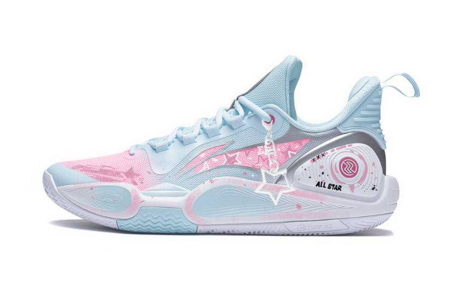 Li-Ning Li Ning Speed 9 Basketball Shoes Men's Low Top Blue/Pink/White