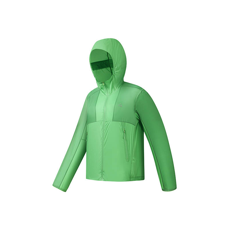 FILA EXPLORE Jackets Women's Feng Yin Green Hooded Non Detachable Moderate Straight Fit