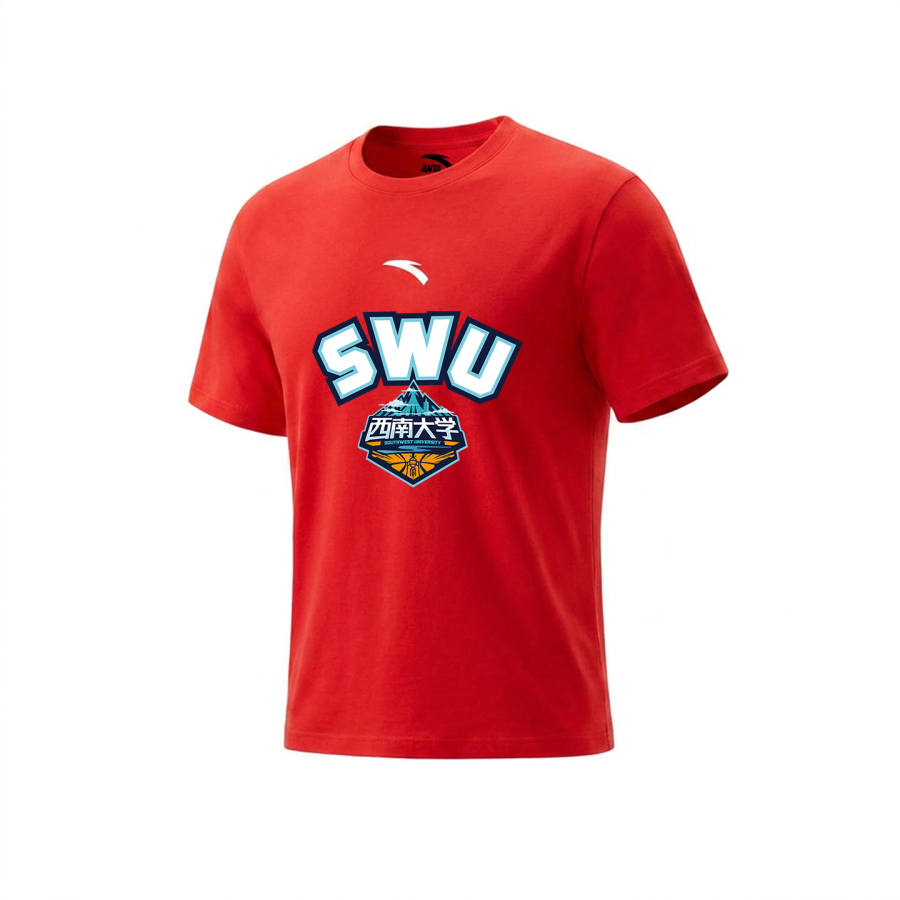 ANTA T Shirts Unisex Hand In Red Crew Neck Moderate