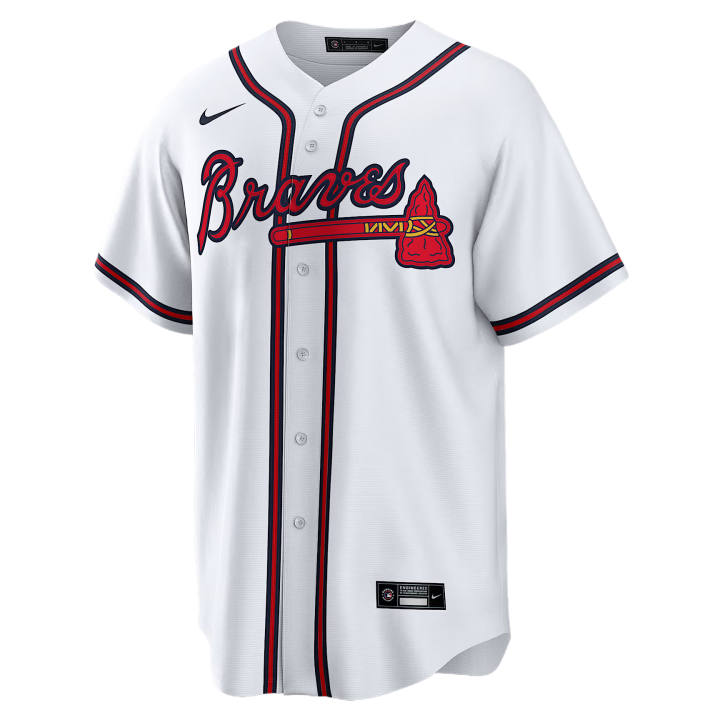 Nike Nike Atlanta Braves Sportswear Men's White V Neck Moderate