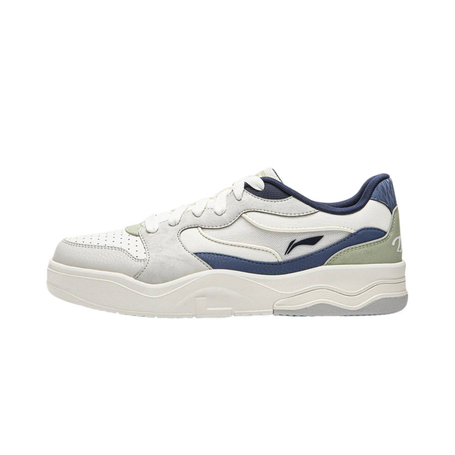 Li-Ning Li Ning Skateboard Shoes Men's Low Top Champagne White/Gray Indigo