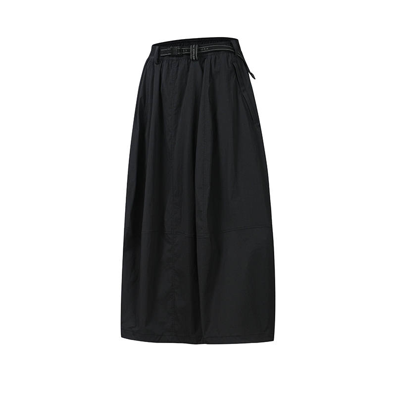 FILA EXPLORE Casual Long Skirts Women's Pitch Black Moderate Long Skirt Other