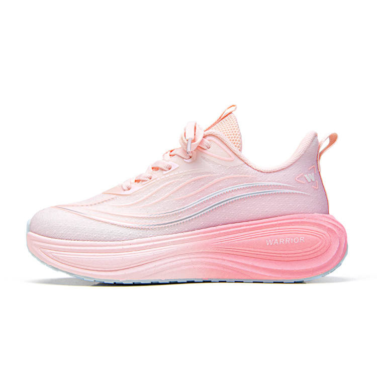 WARRIOR Running Shoes Women's Low Top White Peach Pink