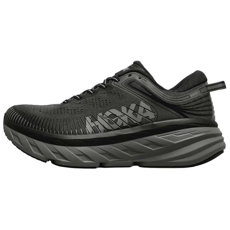 HOKA ONE ONE Bondi 7 Running Shoes Men's Black Gray Color