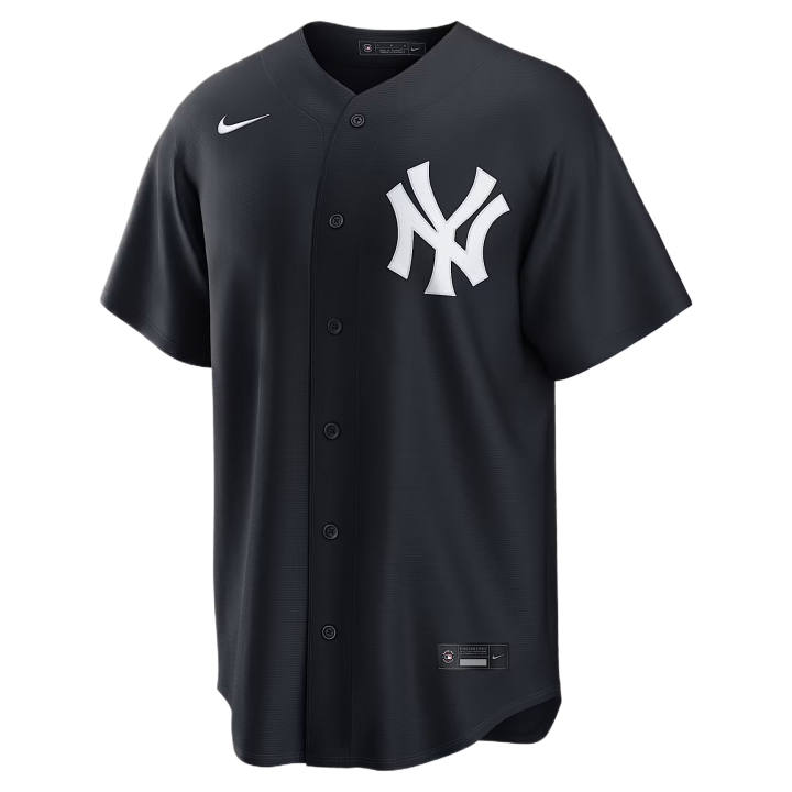 Nike Nike Baseball Jerseys Men's Marine Blue V Neck Moderate Straight Fit