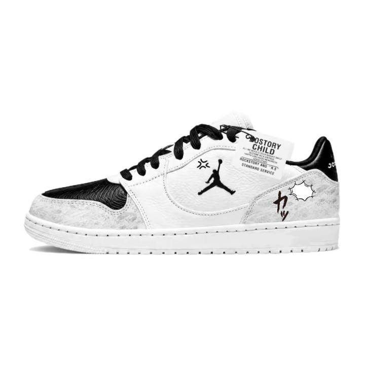 Jordan Jordan COURT CONNECT Skateboard Shoes Unisex Low Top Black/White/Gray
