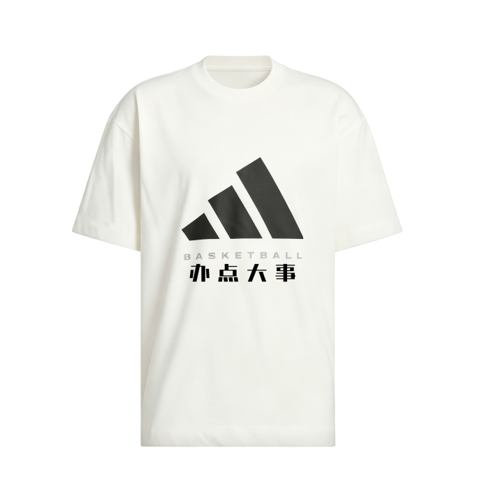 Adidas Adidas BASKETBALL T Shirts Unisex White Crew Neck Moderate