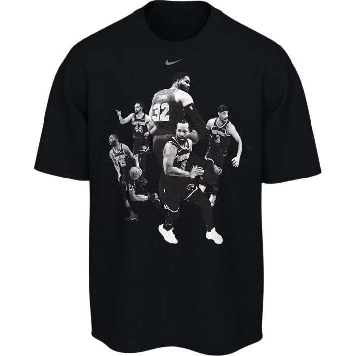 Nike Nike New York Knicks T Shirts Men's Black Crew Neck Moderate
