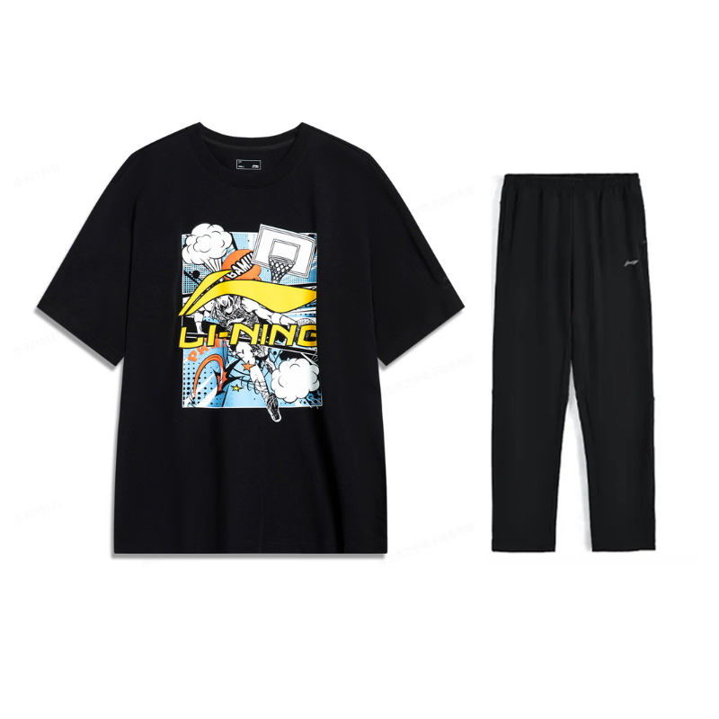 Li-Ning Li Ning Casual Sportswear Men's Crew Neck Moderate