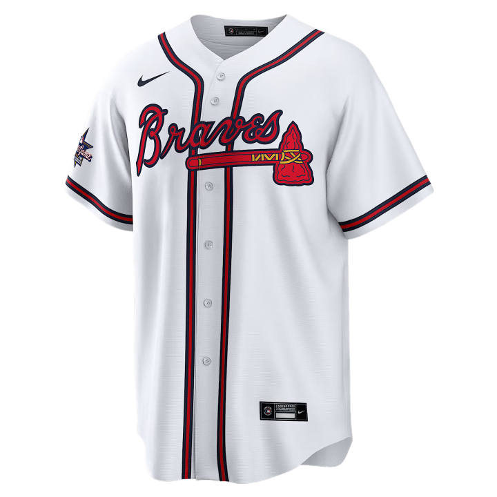 Nike Nike Atlanta Braves Sportswear Men's White V Neck Moderate