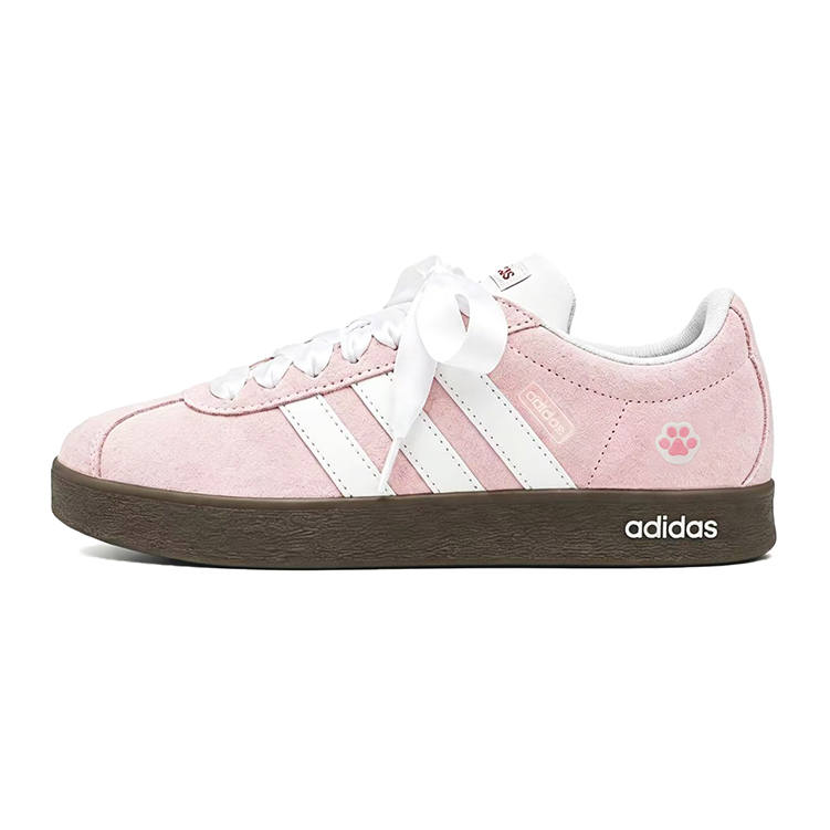 Adidas Adidas VL COURT 2.0 Skateboard Shoes Unisex Low Top Pink