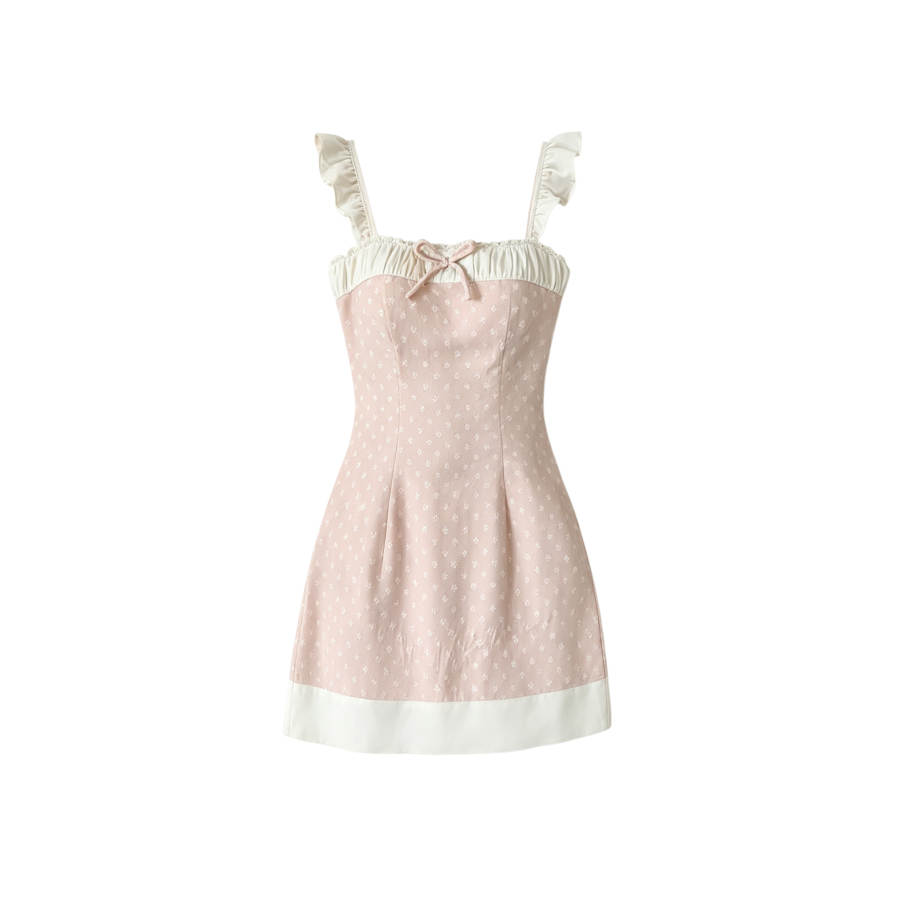 TUSHIFEI Slip Dresses Women's Peach Pink Moderate Short Skirt A Line Skirt