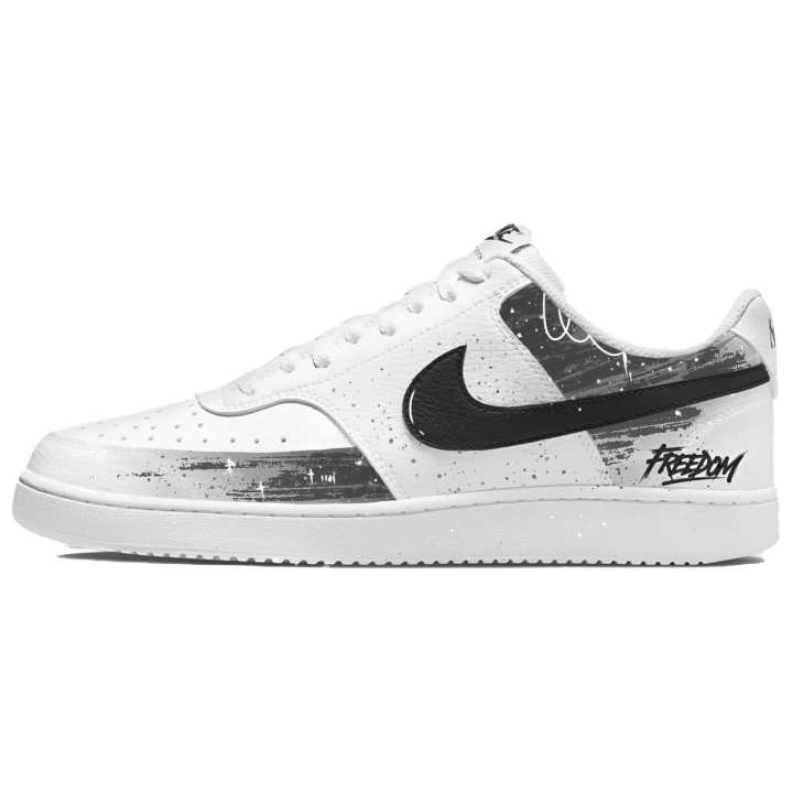 Nike Nike Court Vision 1 Skateboard Shoes Men's Low Top Black White Gray