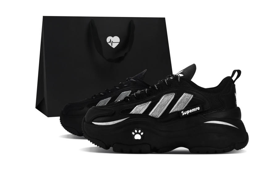 Adidas Originals OZGAIA Chunky Sneakers Women's Low Top Black/Silver