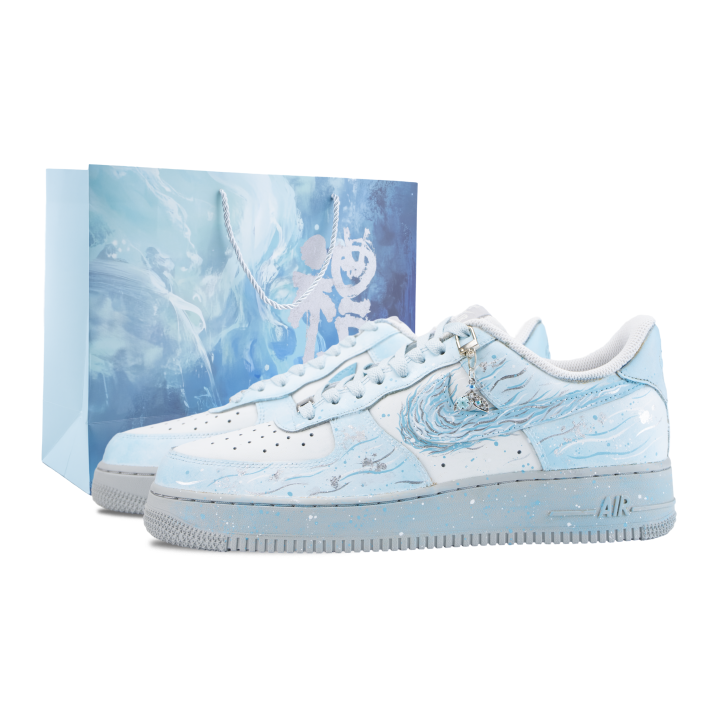 Nike Nike Air Force 1 Skateboard Shoes Men's Low Top White/Blue
